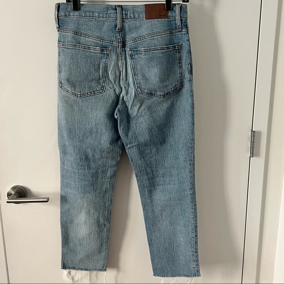 Madewell The Perfect Vintage Ripped Skinny Jeans Distressed Hem Light Denim - Picture 2 of 4